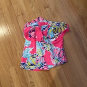 Lily Pulitzer strapless top.